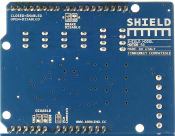 Arduino Motor Shield задняя сторона платы расширения