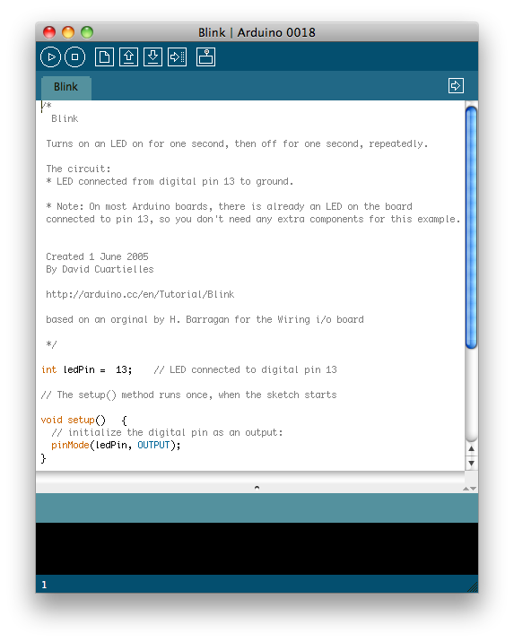 Arduino пример моргания светодиодом